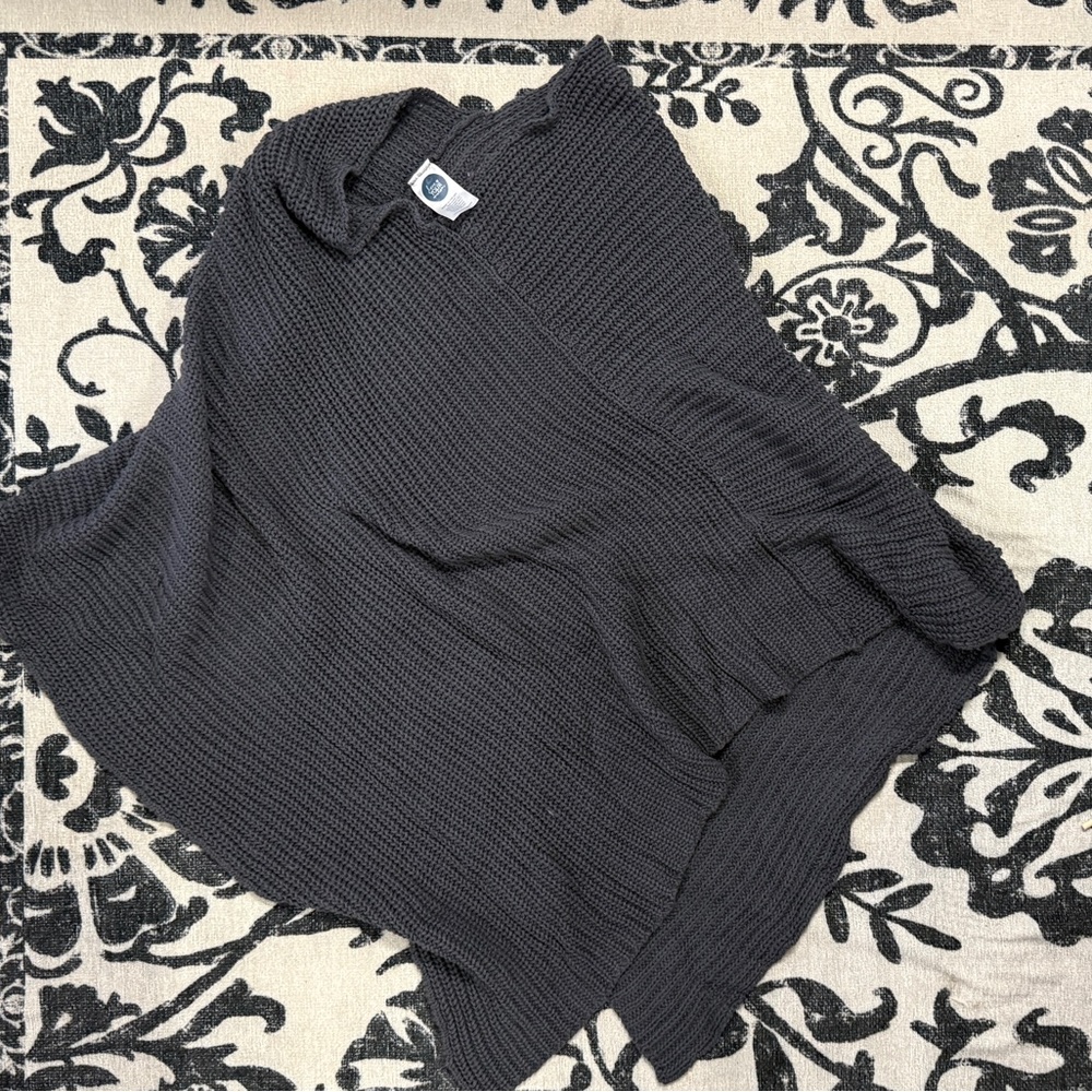 Cozy Gray Knit poncho